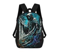 sinyumoney Death's Serene Presence Kids Backpack, Backpack School Bag, Backpacks Kids School 3D Printed School Bags for Elementary And Middle School Students Teens Birthday Gift 17inch