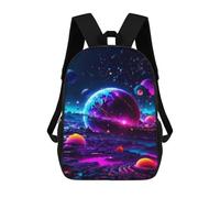 sinyumoney Decomposition of Reality 3D Printed 17inch School Bag Children's School Backpack Travel Backpacks Casual Fashion Bag for Kids School Students