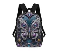 sinyumoney Decorative Robot Butterfly 3D Printed 17 Inch School Backpack Children's Backpacks 3D Printed Cool Knapsack for Boys Elementary And Middle