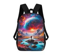 sinyumoney Deep Collision Kids Backpack Fashion Fun Backpack Book Bag for Boys And Teenager 3D Printed School Bags for Boys 17inch