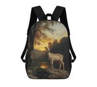 sinyumoney Deer at Sunset School Backpack Work Laptop Backpack Rucksack Bag for Teenage Girls Boys Women Men 17inch
