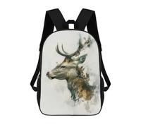 sinyumoney Deer Elegance Children's School Backpack 3D Printed for Kids Travel Rucksacks Book Bags for Boys Elementary School Students 17inch