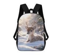 sinyumoney Deer Fawn in Winter Wonderland Backpack School Lightweight Schoolbag Dayback Bookbag College for Men/Women 17inch