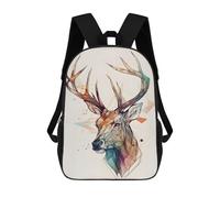 sinyumoney Deer Head Kids Backpack Girls 3D School Bags, Children's Rucksack Toddler Schoolbag,Casual Daypacks Fashion Bookbag Bag 17inch