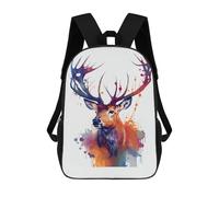 sinyumoney Deer In Watercolor School Backpack Lightweight Airport College Students Back Pack for Teenage Girls Boys Women Men 17inch