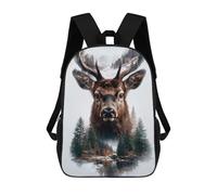 sinyumoney Deer in Winter Forest Backpack School Water Resistant Travel Backpack Computer Bag for School/Work/Travel 17inch