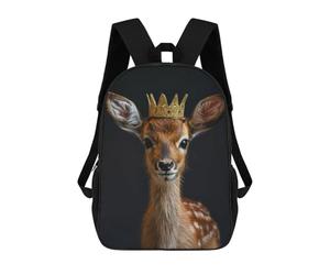 sinyumoney Deer King School Backpack Large Water Resistant Laptop Backpack for Teenage Girls Boys Women Men 17inch