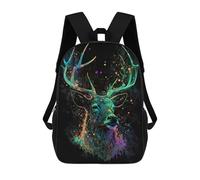 sinyumoney Deer Neon Backpack School Bag Lightweight Airport College Students Back Pack for Men, Women & Teenage Boys 17inch