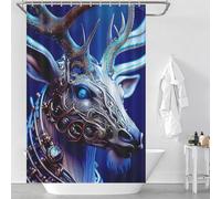 sinyumoney Deer Quick Drying Proof Resistant Modern Fabric Bathroom Decor Set for Stalls Bathtubs 46.85x70.87Inch（119x180cm）