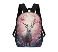 sinyumoney Deer School Backpack for Girls Backpack Water Repellent Casual Daypack Lightweight Rucksack Boy Girl School Backpack 17inch
