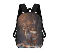 sinyumoney Deer Wildlife Fairy Tale Backpack School Bag Rucksack Casual Daypacks School Work Travel Bag for Girl, Teen Girls 17inch