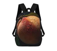 sinyumoney Delicious Peach School Backpack for Girls 17inch Casual Daypack Lightweight Rucksack Boy Girl Backpack for Middle School Students