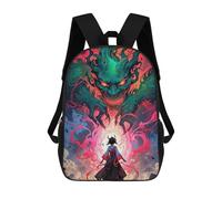 sinyumoney Demon And Girl Backpack School Bag Water Resistant Computer Rucksack for Teenage Girls Boys Women Men 17inch