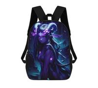 sinyumoney Demon Girl Anime Art School Backpack Lightweight Airport College Students Back Pack for Boys/Girls/Teenagers 17inch