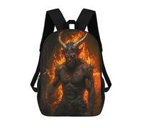 sinyumoney Demonic Presence 3D Printed School Bag Children's School Backpack Schoolbags Travel Backpacks Casual Fashion Bag for Kids School Students 17inch