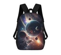 sinyumoney Depths of Space Neon Fly 3D Printed School Backpack Casual Children's Backpacks 3D Printed School Bag for Boys Elementary And Middle 17inch