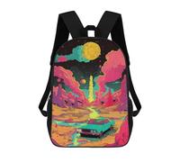 sinyumoney Desert Drive Backpacks 3D Printed 17inch Kids School Backpack Outdoor Casual Daypack Casual Travel Bags for Middle School Students