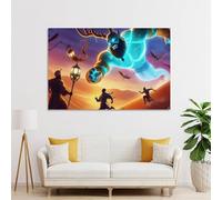 sinyumoney Desert Monster Chase Adventure Wall Canvas for Living Room for Living Room Kitchen Home Decorations Modern Art Prints 16x24inch(40x60cm)