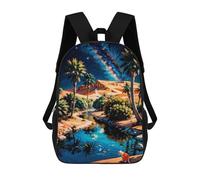 sinyumoney Desert Oasis Under Starry Sky School Bags Work Laptop Backpack Rucksack Bag for Campus Outdoor Travel Sports 17inch