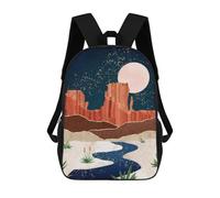 sinyumoney Desert Stars River Backpack School Bag Business Laptop Rucksack Bag Unisex Casual Daypack for School/Work/Travel 17inch