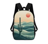 sinyumoney Desert Sunset Landscape Kids Backpack, Kids School Bag 3D Printed School Backpacks for Boys And Teenager School Students 17inch