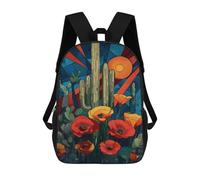 sinyumoney Desert Sunset Stained Glass Backpack School Bag Lightweight Casual Daypack School Backpacks for Teenage Girls Boys Women Men 17inch