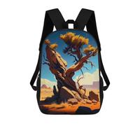 sinyumoney Desert Tree Majesty School Bag Backpack Teen Schoolbag 3D Printing Adjustable Schoolbag Fashion Pocket Bag for Kids Boys Girls Students And Teenagers Fans 17inch