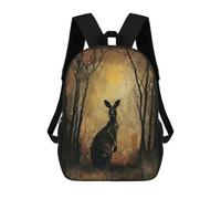 sinyumoney Desolate Kangaroo Rucksack Fashion Stationery Backpack Waterproof Casual Daypacks for Teenage Girls Boys Women Men 17inch
