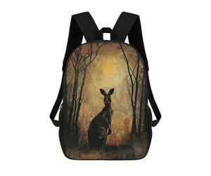 sinyumoney Desolate Kangaroo Rucksack Fashion Stationery Backpack Waterproof Casual Daypacks for Teenage Girls Boys Women Men 17inch