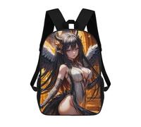 sinyumoney Devil Angel Anime Girl School Backpack Lightweight Schoolbag Dayback Bookbag College for Camping Outdoor Adventures And Daily Travel 17inch