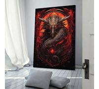 sinyumoney Devil Hell Dragon Art Work for Home Walls Wall Decor Ready to Hang for Bathroom Toilet Decor Large Canvas Wall Art for Living Room 16x24inch(40x60cm)
