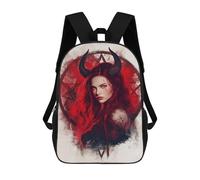 sinyumoney Devil Woman Art Print School Backpack Water Resistant Travel Backpack Computer Bag for Men, Women & Teenage Boys 17inch