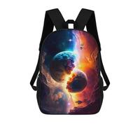 sinyumoney Diagonal Collision Kids Backpack, Kids School Bag 3D Printed School Backpacks for Boys And Teenager School Students 17inch