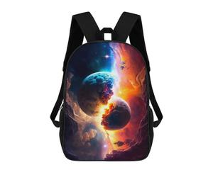 sinyumoney Diagonal Collision Kids Backpack, Kids School Bag 3D Printed School Backpacks for Boys And Teenager School Students 17inch