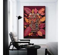 sinyumoney Digital Foliage Fusion Art Work for Home Walls for Rustic Bath Decor Canvas Art 08x12inch(20x30cm)