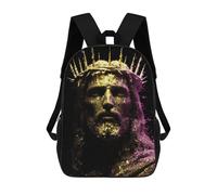 sinyumoney Digital Jesus Art Print Backpack School Daypacks Business Backpack Water Resistant Bookbag for Camping Outdoor Adventures And Daily Travel 17inch