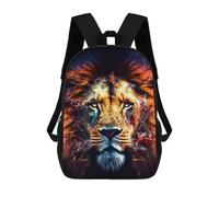 sinyumoney Digital Lion Portrait -1 School Bags Water Resistant School Bag Business Backpack for Boys/Girls/Teenagers 17inch