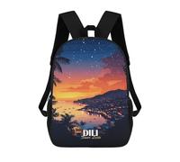sinyumoney Dili, Timor Leste at Sunset Backpack School Large School Backpack for Boys - Perfect for Travel, Work And Daily Use 17inch