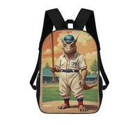 sinyumoney Dino Home Run King 39 School Backpack Secondary Causal Travel High School Bags for Campus Outdoor Travel Sports 17inch