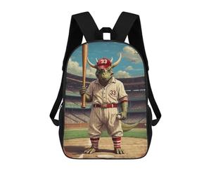 sinyumoney Dino League Icon 33 School Backpack 3D Printed School Bags Boys Girls Laptop Backpack for Kids/Students/Adults 17inch