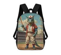 sinyumoney Dino League Icon 6 Backpacks Kids Student Schoolbag,3D Printed Backpacks,Elementary And Middle School Students Backpacks for Boys Girls 17inch