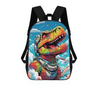 sinyumoney Dinosaur Art Print-1 School Bag 3D Printed 17inch Backpacks Fashion Kids School Backpack Rucksacks for Boys Elementary And Middle School Students