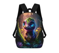 sinyumoney Dinosaur Children's Backpack, 3D Printed School Backpack, Backpack for Boys Girls, Adjustable School Bag for Primary School 17inch