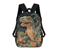 sinyumoney Dinosaur in Bloom Backpack School Business Laptop Rucksack Bag Unisex Casual Daypack for Teenage Girls Boys Women Men 17inch
