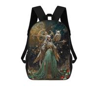 sinyumoney Diosa De Lo Inevitable Santisima Muerte Children's Backpack, Schoolbag Large Capacity Students Bookbag Rucksack Knapsack for Boys Girls Adults Teen 17inch
