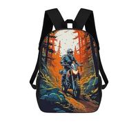 sinyumoney Dirt Bikes And Nature Backpack School Bag Water Resistant School Bag Business Backpack - Perfect for Travel, Work And Daily Use 17inch