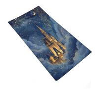 sinyumoney Disney Castle Night Sky -1 Towels Large Ultra Soft Highly Towel Super Soft Hotel Quality 35x73cm