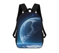sinyumoney Distant View of Earth School Backpack School Bags for Girls Boys Backpack with Pocket Fashion School Bag Kids Backpack 17inch