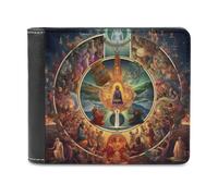 sinyumoney Divine Circles A Mystical Artwork 3D Print Men's Wallet Bills Credit Cards Leather RFID Wallets Craftsmanship Gifts 11.7cm*9.5cm