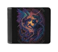 sinyumoney Divine Confrontation 3D Print PU Leather Men's Wallet Credit Card Holder Leather RFID Leather Wallet Craftsmanship Gifts 11.7cm*9.5cm